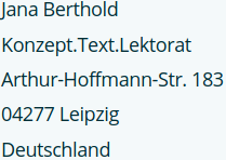 Name und Adresse der Webseiteninhaberin
