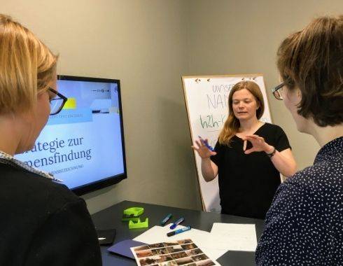 Workshop zur Namensentwicklung in einem Leipziger Designunternehmen