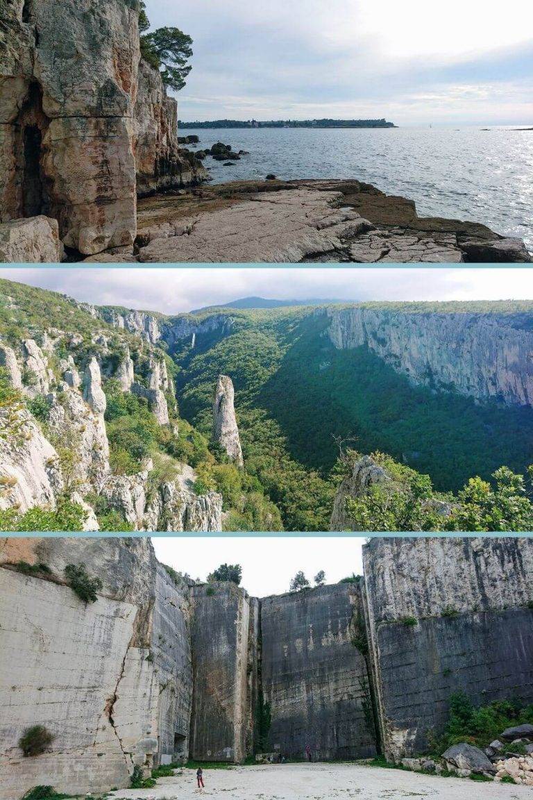Drei Kletterspots in Istrien am Wasser, in den Bergen und in einem Steinbruch